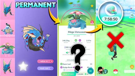 are mega evolutions permanent in pokemon go.